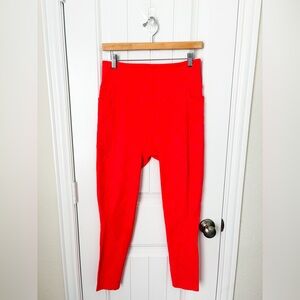 Shefit Aloud Neon Pink Coral Jacquard Pocket Compression Leggings Size XL